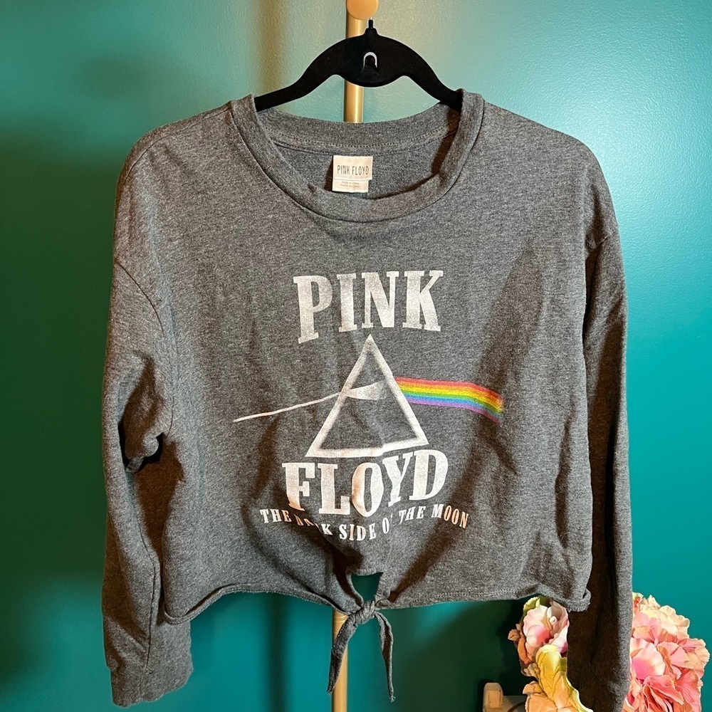 Pink Floyd Gray Sweatshirt Iconic Prism Design